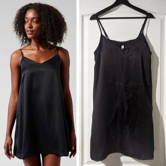 Athleta | Calm Cool Slip Dress In Black - Picture 1 of 16